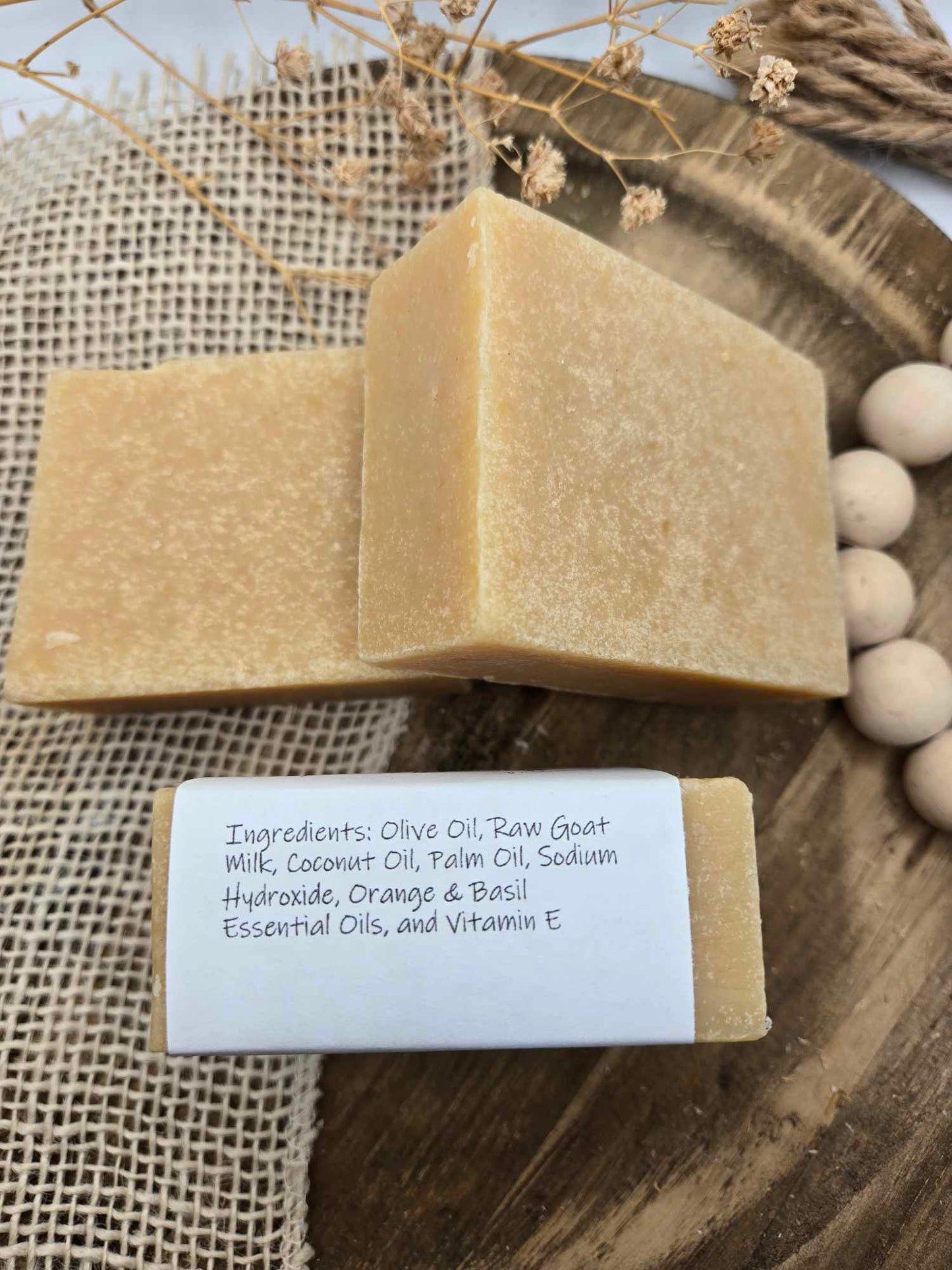 Orange Basil Goat Milk Bar Soap