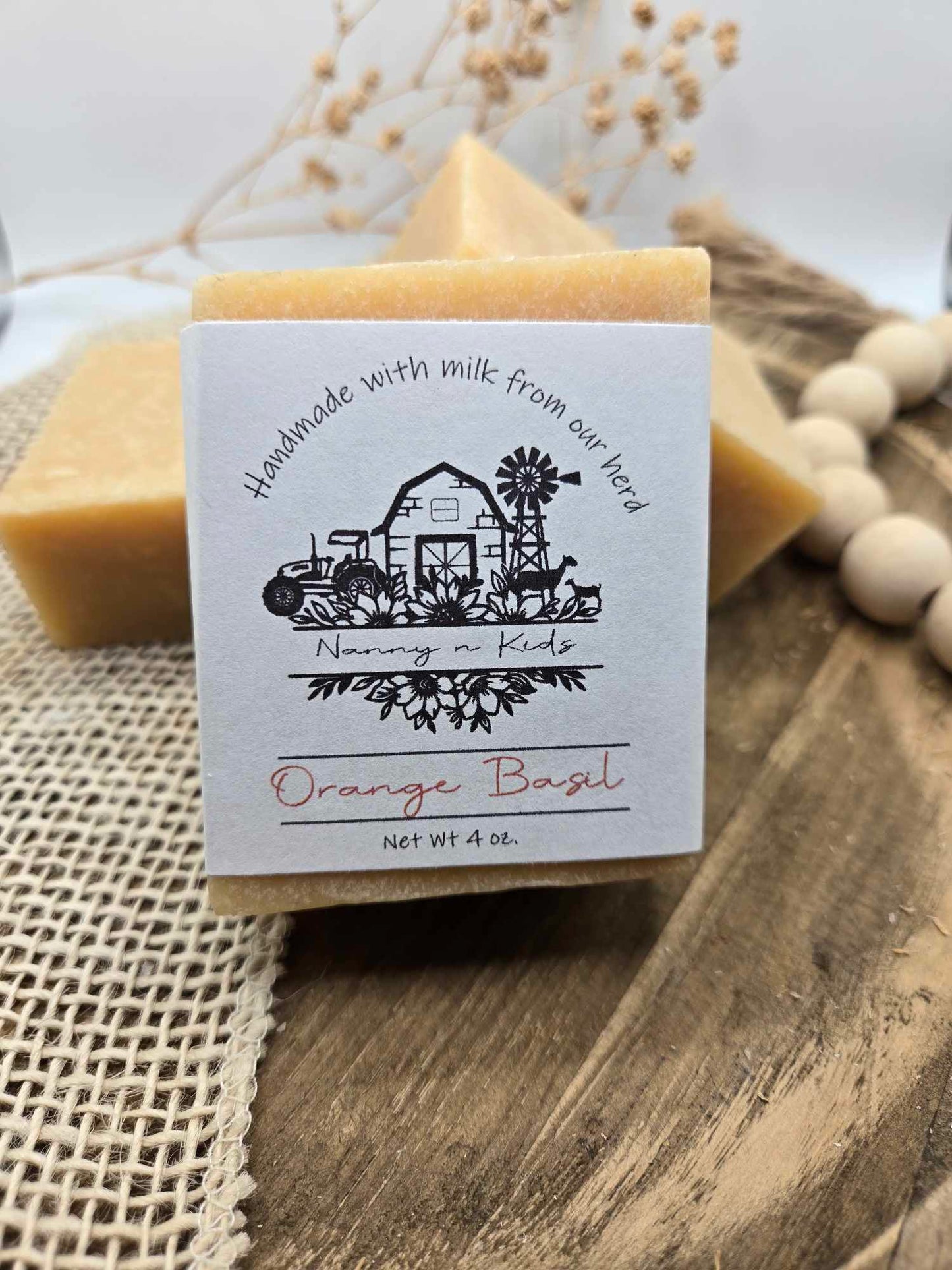 Orange Basil Goat Milk Bar Soap