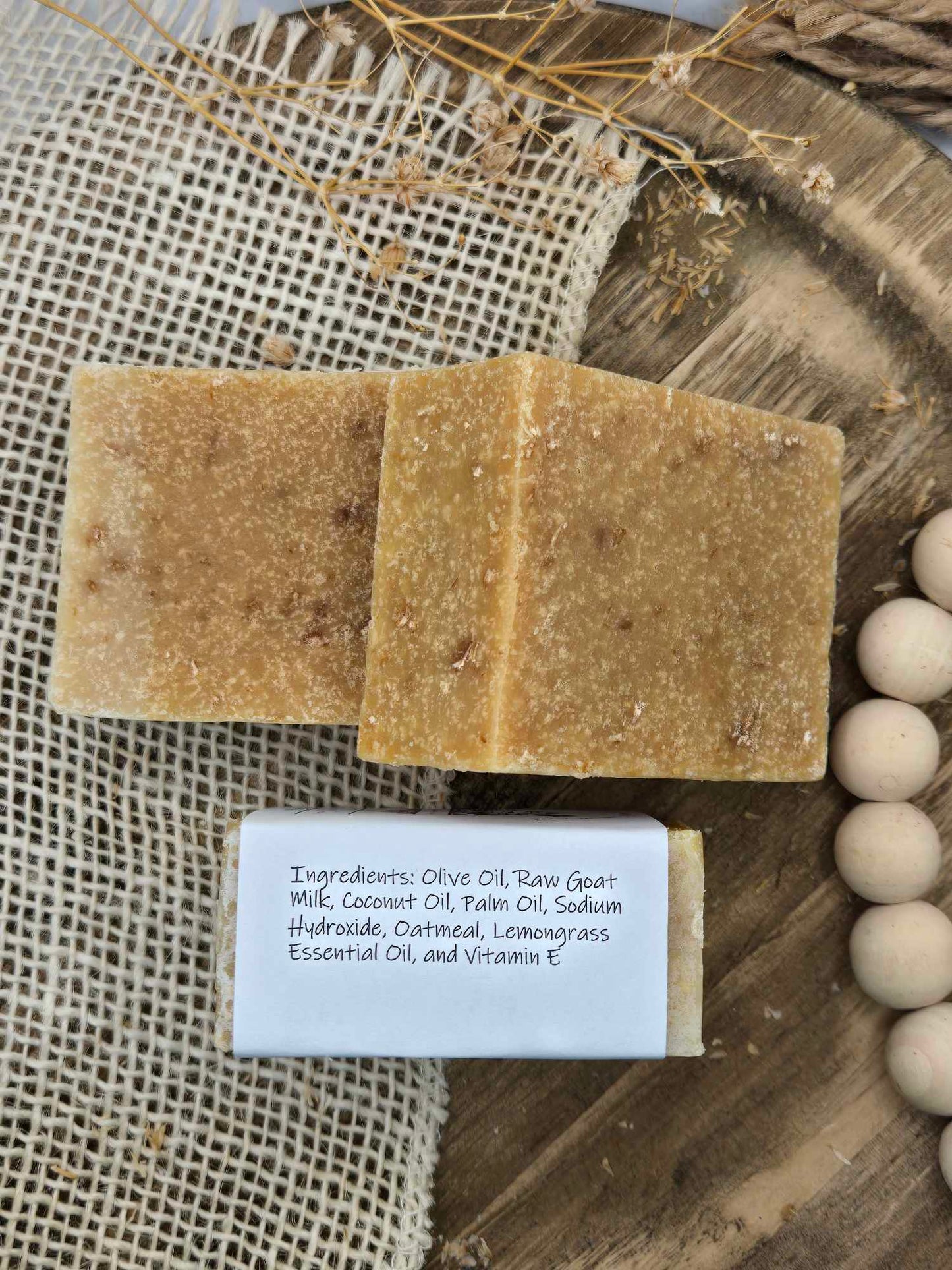Lemongrass Oatmeal Goat Milk Bar Soap
