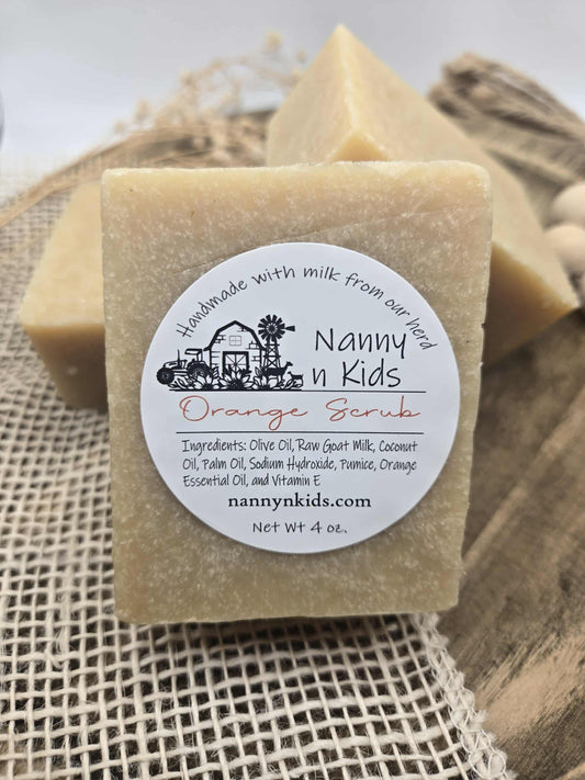 Orange Scrub Goat Milk Bar Soap