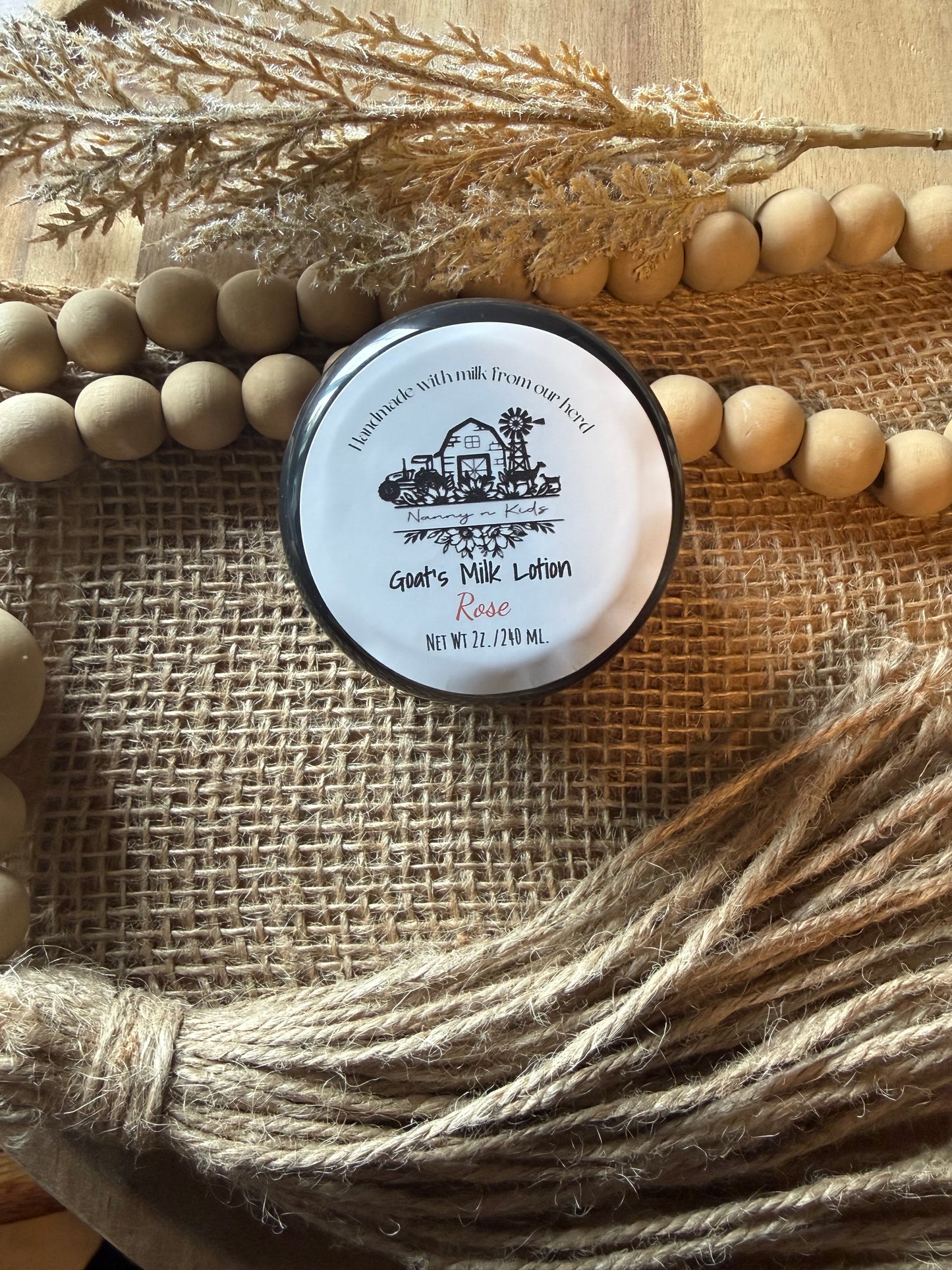 Purse Size Rose Goat Milk Lotion