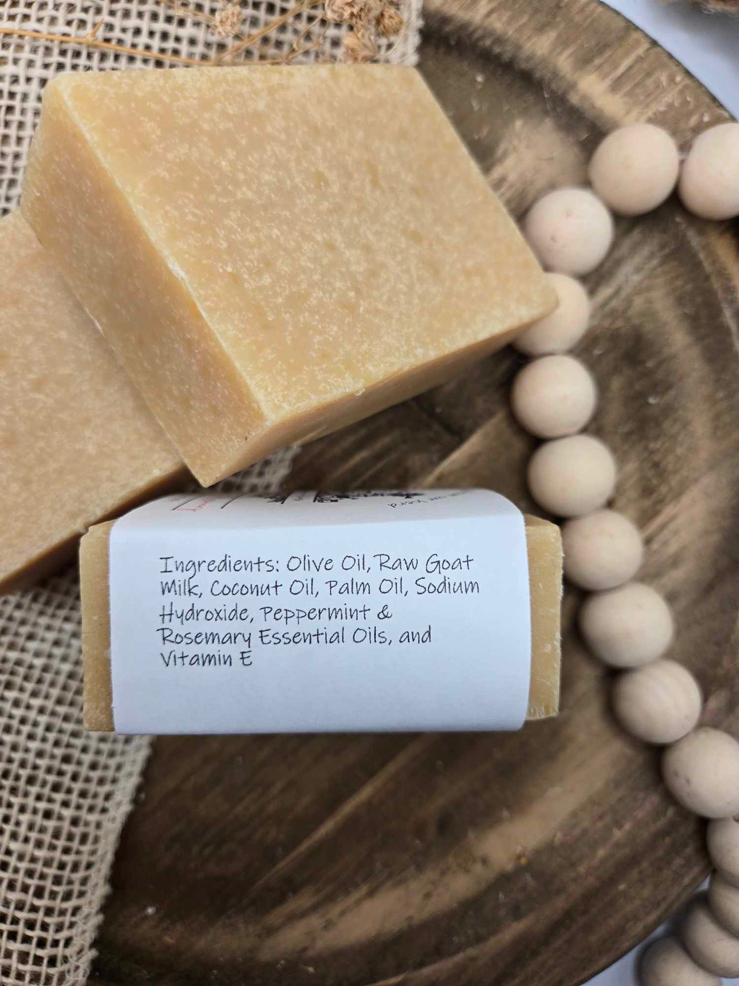 Peppermint Rosemary Goat Milk Bar Soap