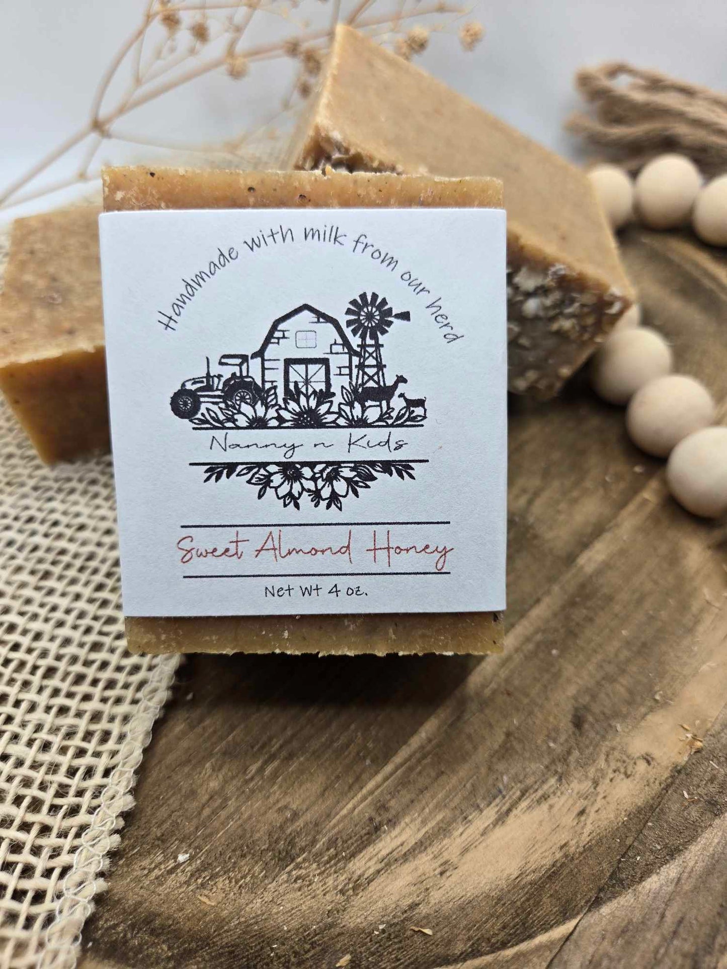 Sweet Almond Honey Goat Milk Bar Soap