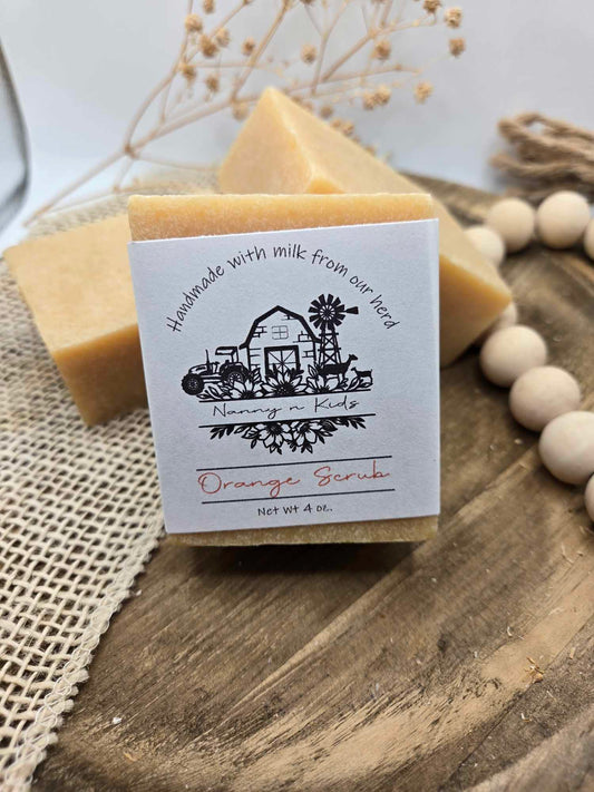 Orange Scrub Goat Milk Bar Soap