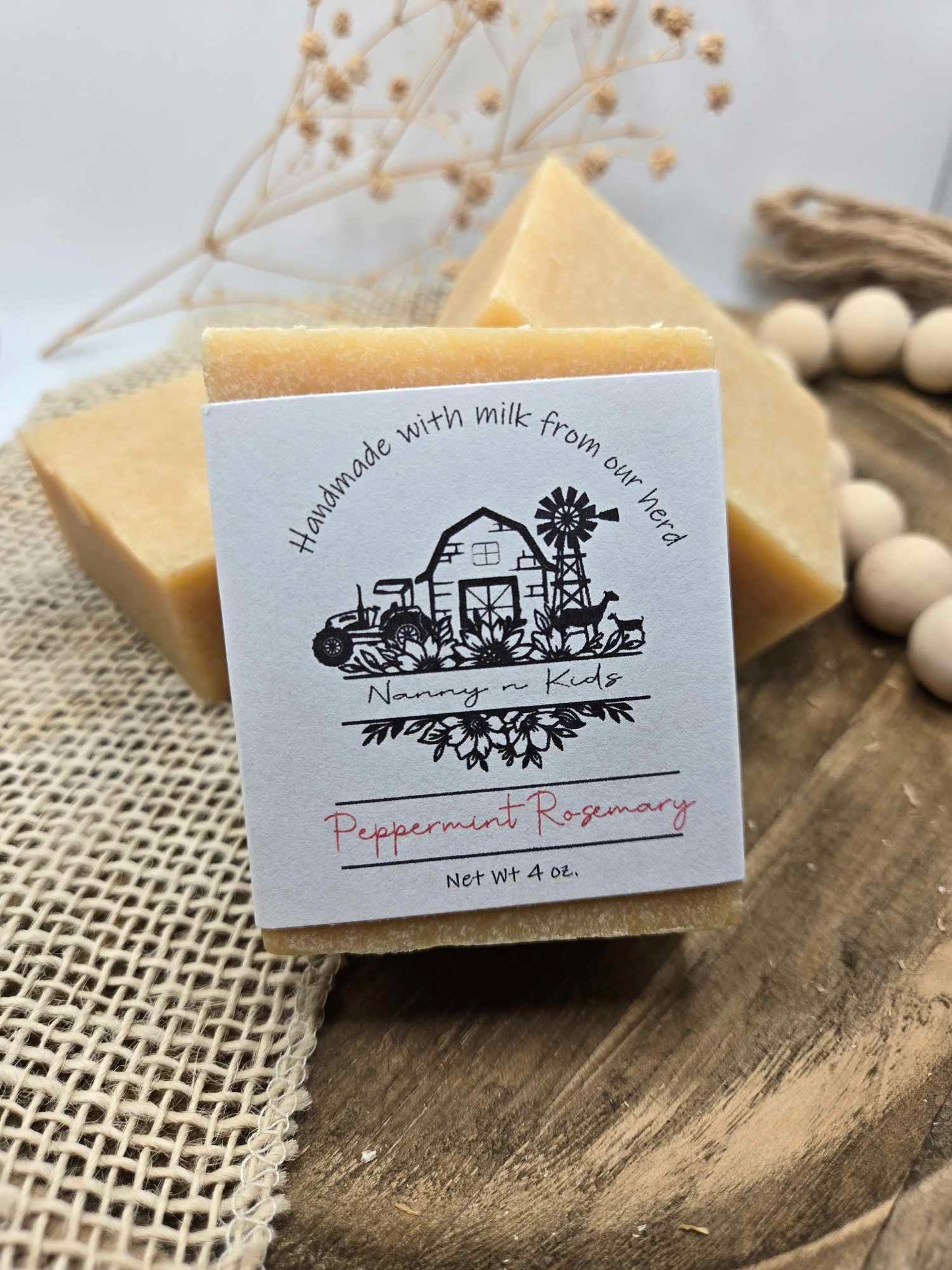 Peppermint Rosemary Goat Milk Bar Soap