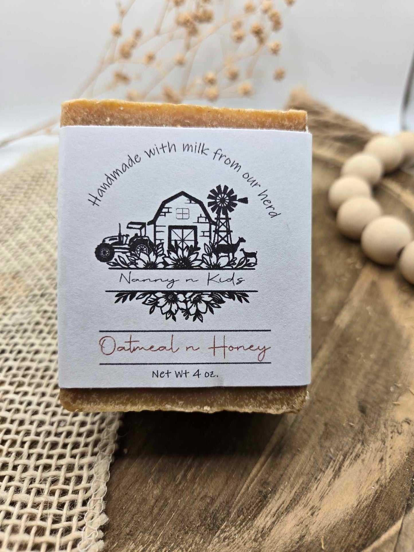 Oatmeal n Honey Goat Milk Bar Soap