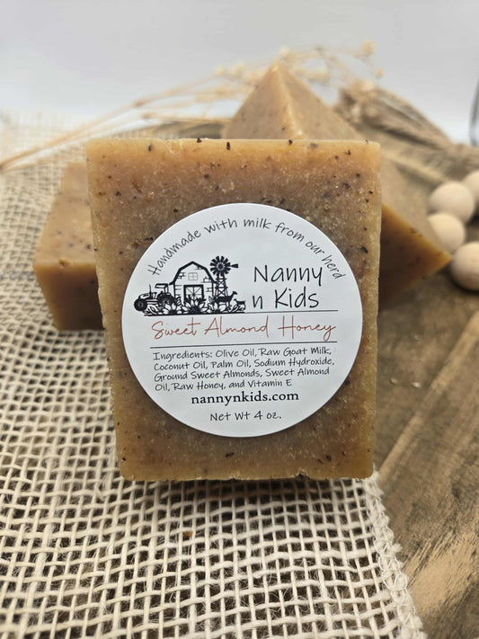 Sweet Almond Honey Goat Milk Bar Soap